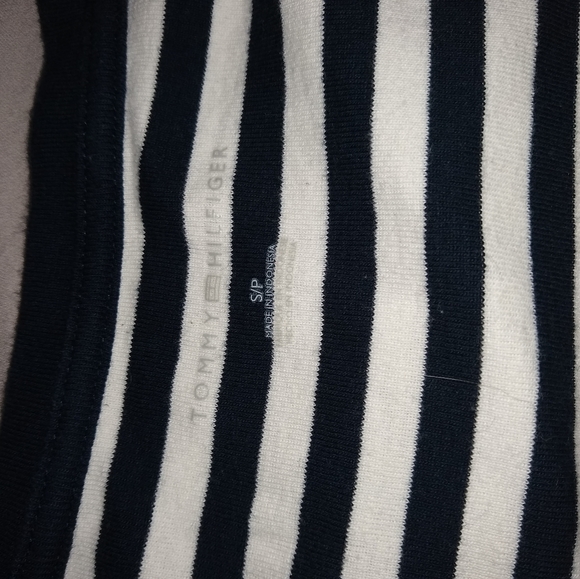 Tommy Hilfiger Striped V Neck Top S - Picture 4 of 8